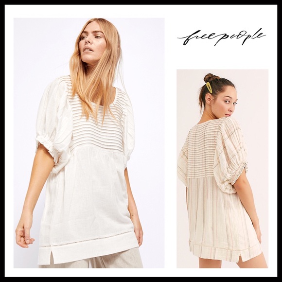 FREE PEOPLE BOHO TUNIC SUMMER MINI DRESS A2C - Picture 5 of 15